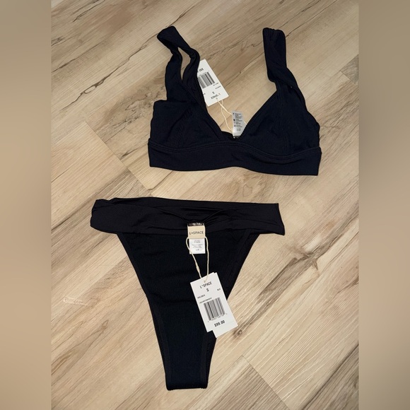 Lspace Black Ribbed Bikini - Picture 3 of 4